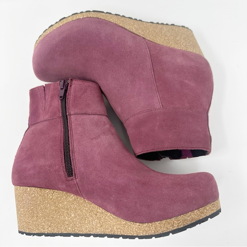 Birkenstock Mauve Wedge Ankle Booties - Picture 5 of 11